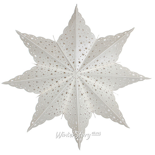 Объемная звезда из бумаги 68 см белая Edelman