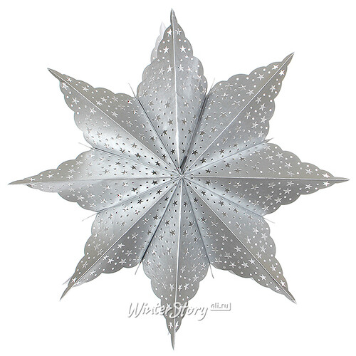 Объемная звезда из бумаги 68 см серебряная Edelman