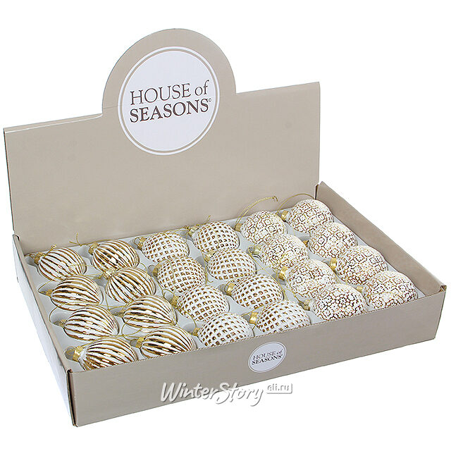 Набор стеклянных шаров Королевский Блюз 6 см, 24 шт Edelman