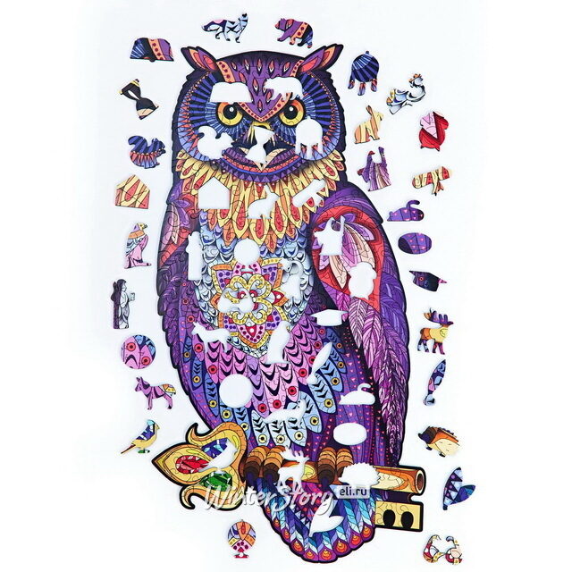 Деревянный пазл Филин Хранитель 42*22 см, 200 элементов Active Puzzles