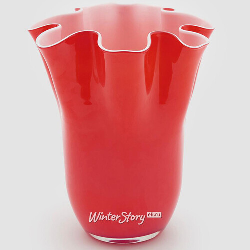 Декоративная ваза Эрменария 25 см красная EDG