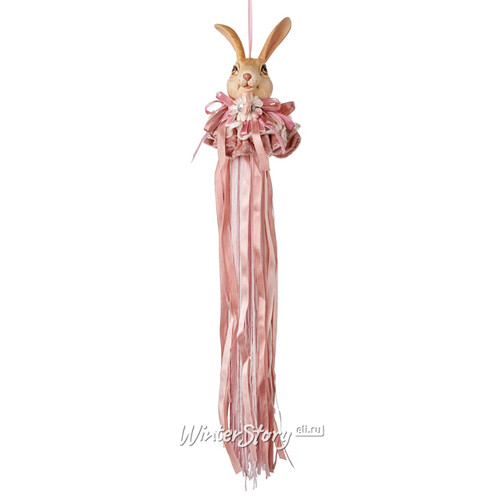 Елочная игрушка Нежный Кролик с лентами 43 см, подвеска Noel Collection (Katherine’s Style)