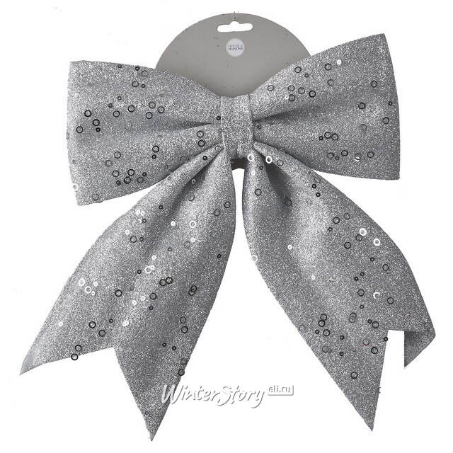 Бант для декора Charette 33*28 см серебряный Edelman