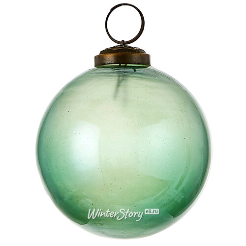 Винтажный елочный шар Морозная Мята 7.5 см, стекло Edelman