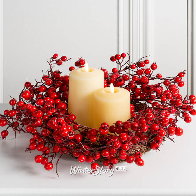 Венок для свечи с ягодами Adelrendy 40 см Edelman