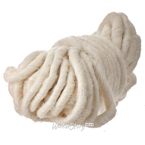 Декоративный шнурок Шерстяной клубок белый Edelman