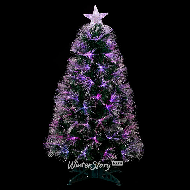 Настольная оптоволоконная елка Радужные искры 90 см, ПВХ Edelman