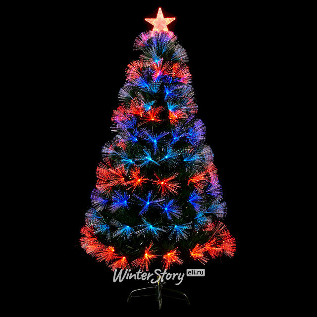 Оптоволоконная елка Радужные искры 120 см, ПВХ Edelman