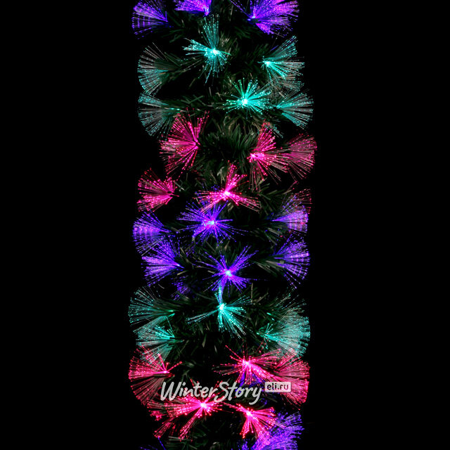 Хвойная гирлянда с оптоволокном Радужные искры 200 см, ПВХ Edelman