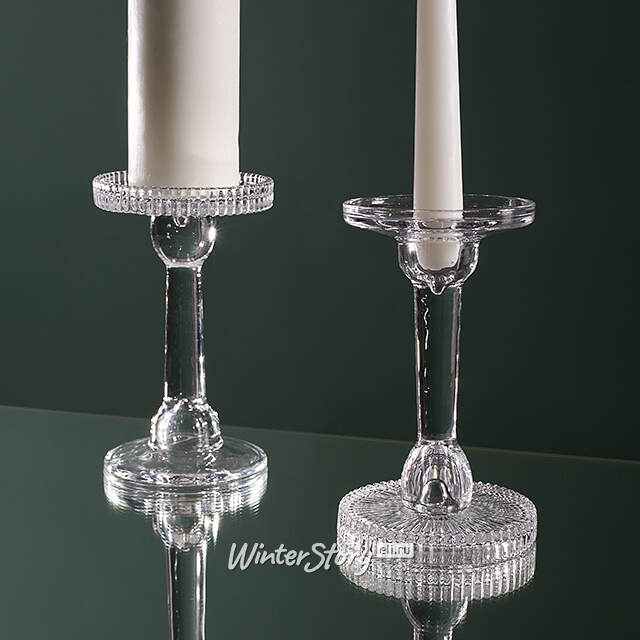 Стеклянный подсвечник Maggio 16 см, двусторонний EDG