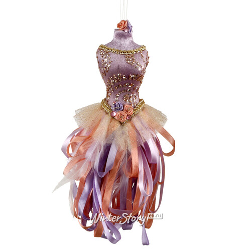 Ёлочное украшение Лавандовое платье мадам Баттерфляй, 28 см, подвеска Noel Collection (Katherine’s Style)