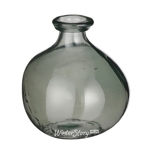 Стеклянная ваза Slavi 18 см серая прозрачная Edelman