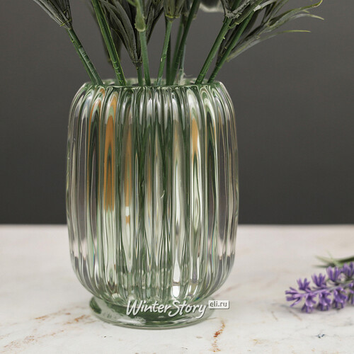Стеклянная ваза Rozemari 12 см нежно-зеленая EDG