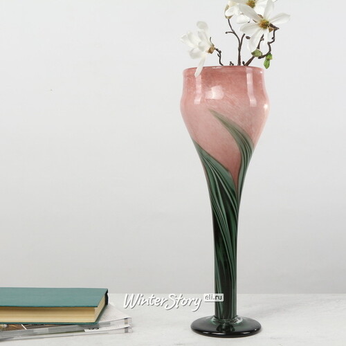 Декоративная ваза Albigono 45 см розово-зеленая EDG