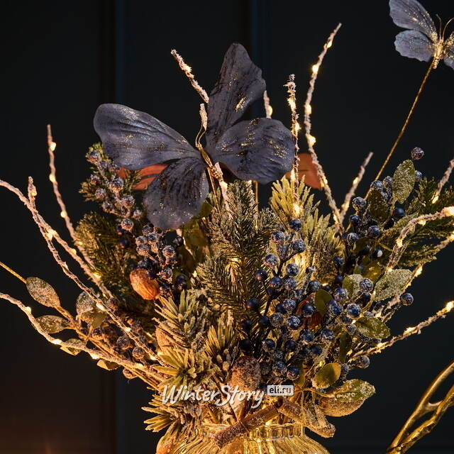 Хвойная ветка Nordberry заснеженная 50 см Kaemingk