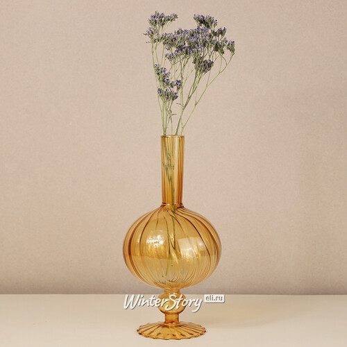 Стеклянная ваза Monofiore 25 см оранжевая EDG