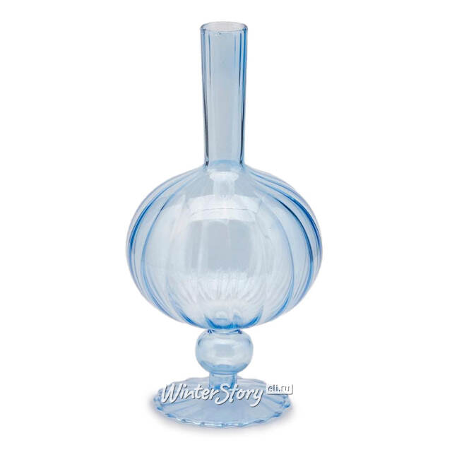 Стеклянная ваза Monofiore 25 см голубая EDG