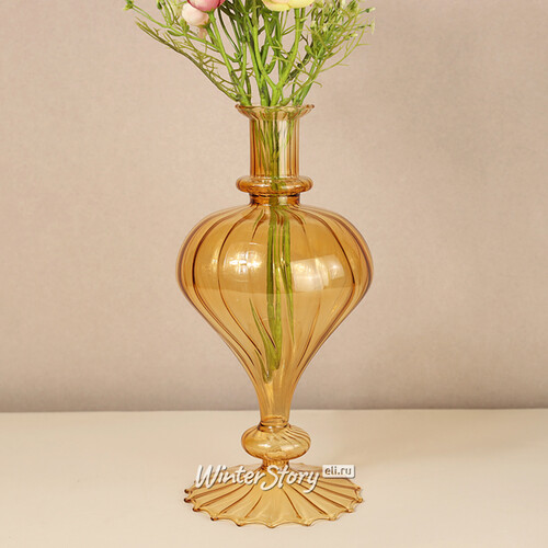 Стеклянная ваза Monofiore 30 см оранжевая EDG
