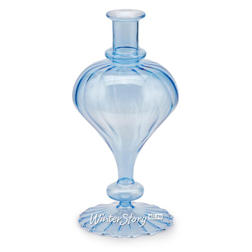 Стеклянная ваза Monofiore 30 см голубая EDG