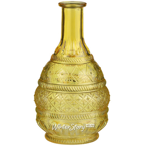Стеклянная ваза Махидевран Султан 23 см, желтая Edelman