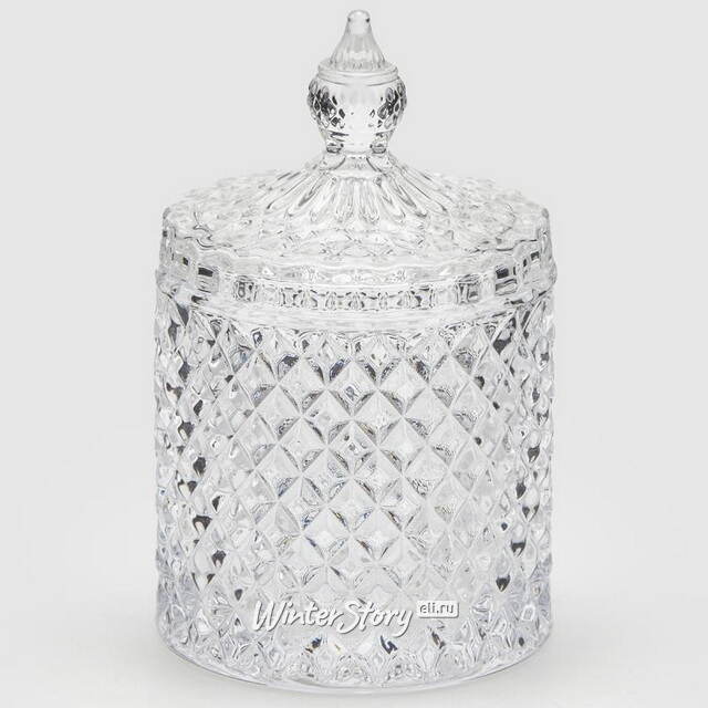Сахарница с крышкой Madrid 14*9 см, стекло EDG