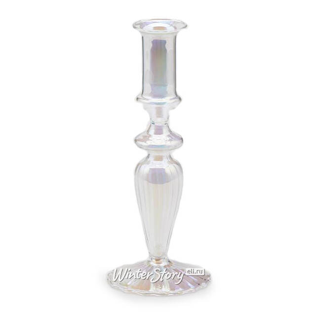 Стеклянный подсвечник RainbowLight 20 см EDG