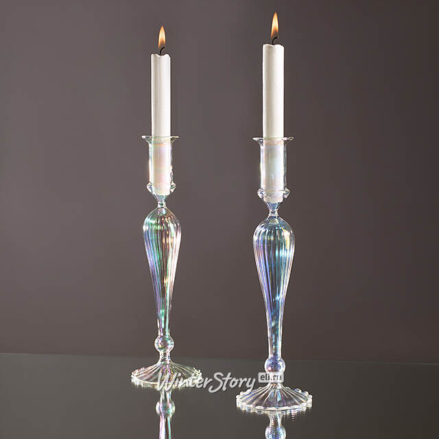 Стеклянный подсвечник CristalloLight 27 см EDG