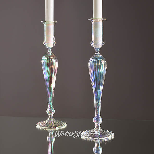 Стеклянный подсвечник CristalloLight 27 см EDG