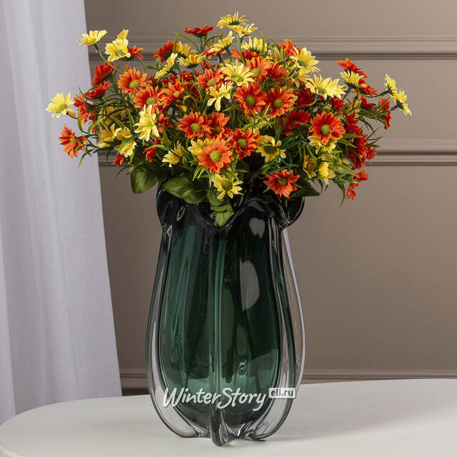 Стеклянная ваза Фергюсон 30 см зеленая EDG