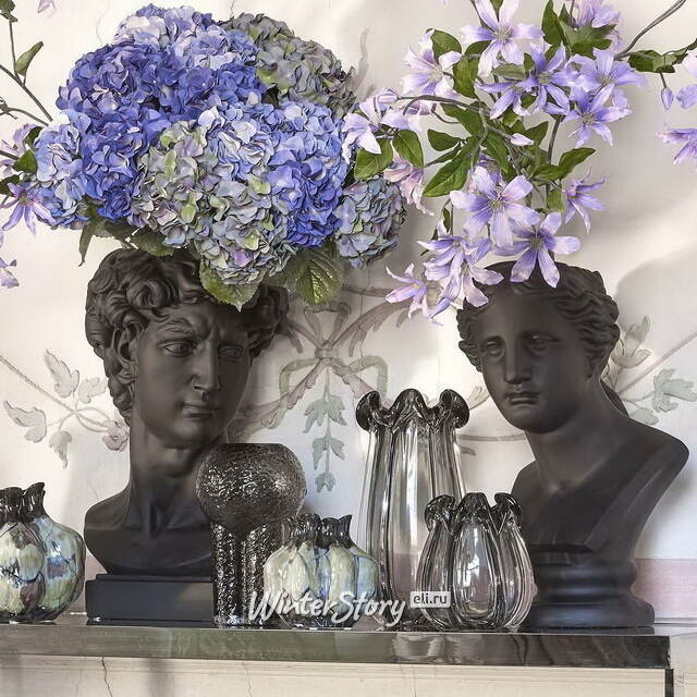 Стеклянная ваза Ferguson 30 см серая EDG