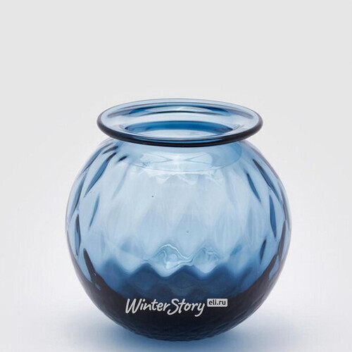 Стеклянная ваза Rossella 15 см голубая EDG