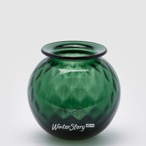 Стеклянная ваза Rossella 15 см зеленая EDG