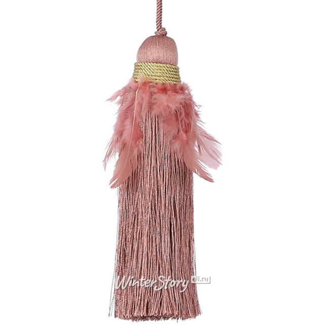 Елочная игрушка Кисть Кардинале 18 см розовая, подвеска Noel Collection (Katherine’s Style)