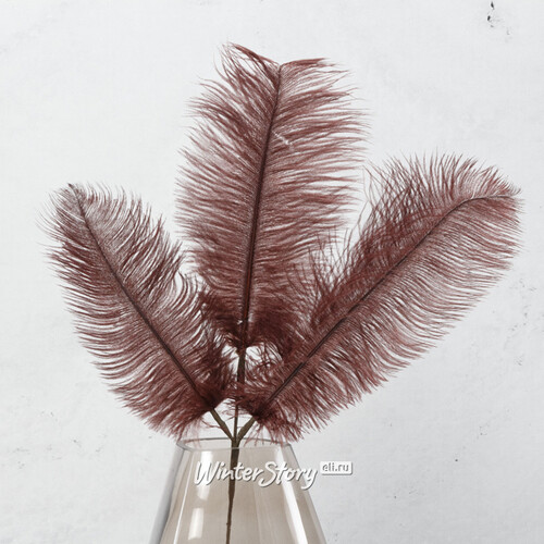 Декоративная ветка с перьями Инфламаре 61 см малиновая Edelman