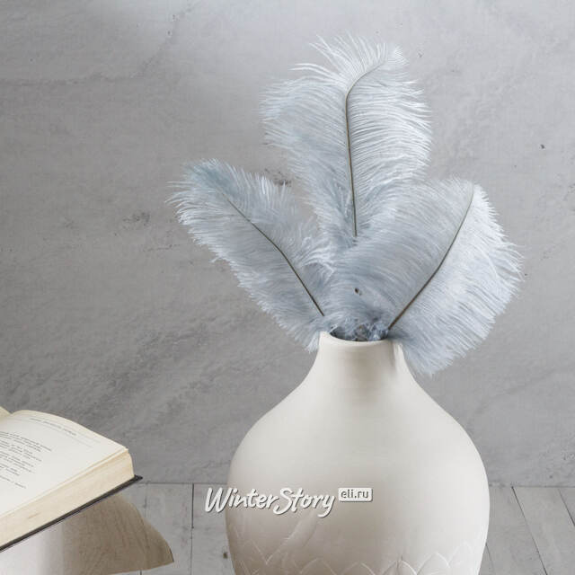 Декоративная ветка с перьями Инфламаре 61 см дымчатая Edelman