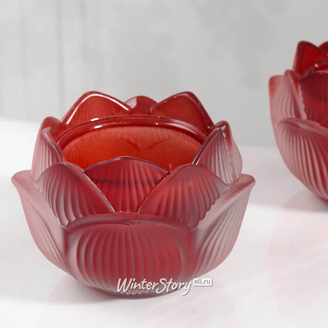 Стеклянный подсвечник Цветок - Felicita Bordo 11 см EDG