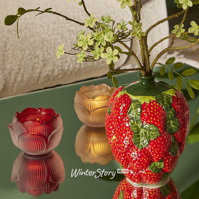 Стеклянный подсвечник Цветок - Felicita Bordo 11 см EDG