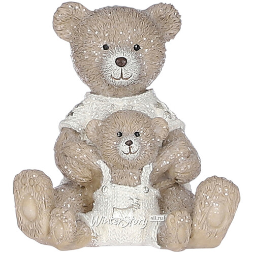 Новогодняя фигурка Медвежья Нежность: Папа и малыш Винни 8 см Edelman