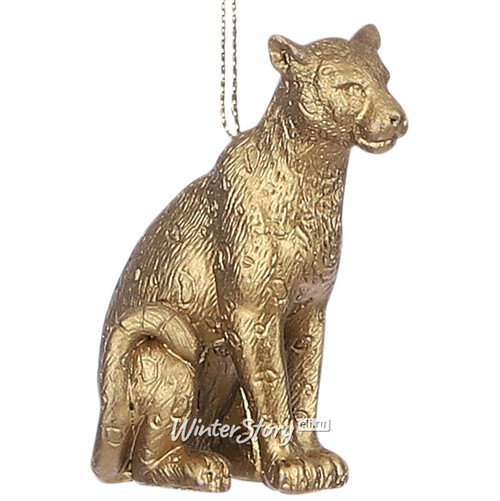 Елочная игрушка Золотые Джунгли: Грациозный Леопард 7 см, подвеска Edelman