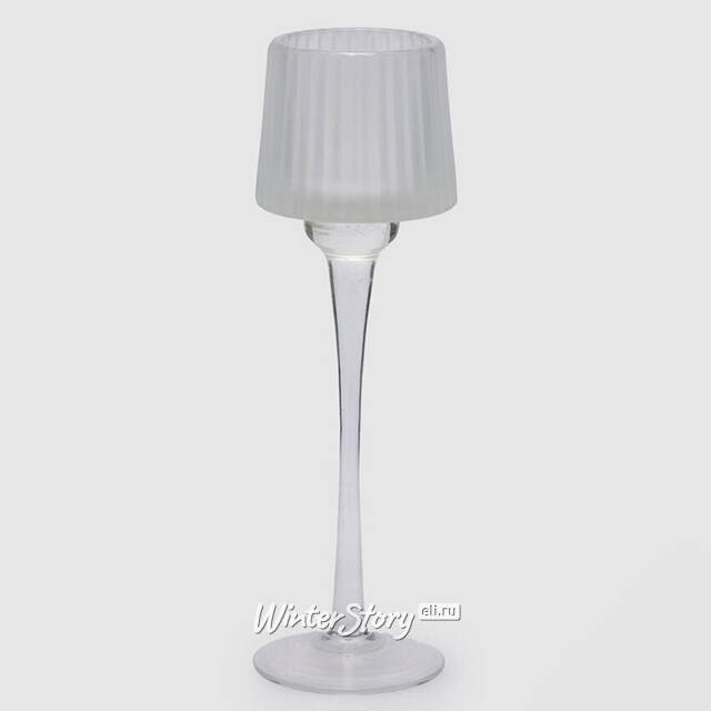 Стеклянный подсвечник-бокал Foscolo White 27 см EDG (ЭДГ)