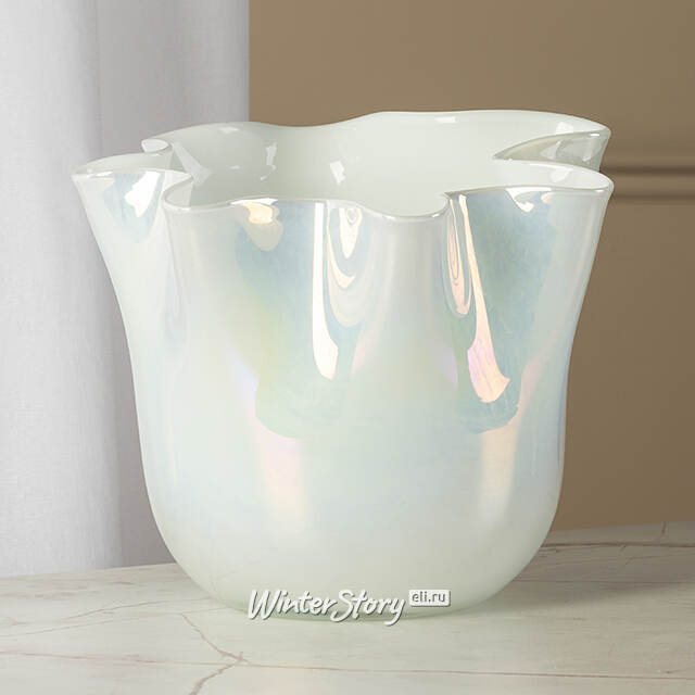 Декоративная ваза Алеберта 18 см белая EDG