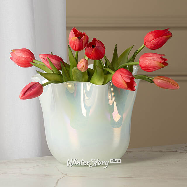 Декоративная ваза Алеберта 18 см белая EDG