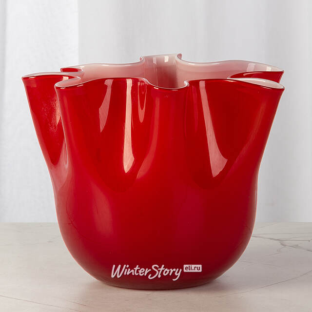 Декоративная ваза Алеберта 18 см красная EDG