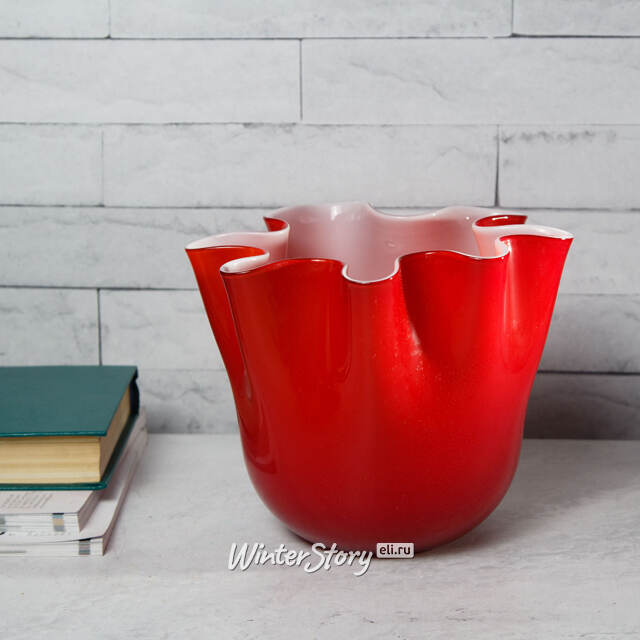 Декоративная ваза Алеберта 18 см красная EDG