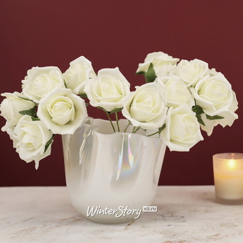 Декоративная ваза Алеберта 14 см белая EDG