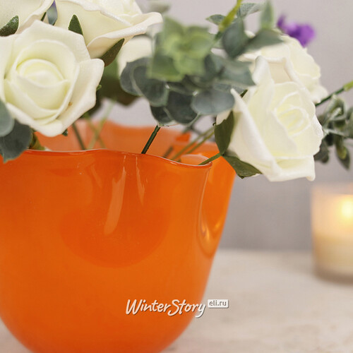 Декоративная ваза Алеберта 14 см оранжевая EDG