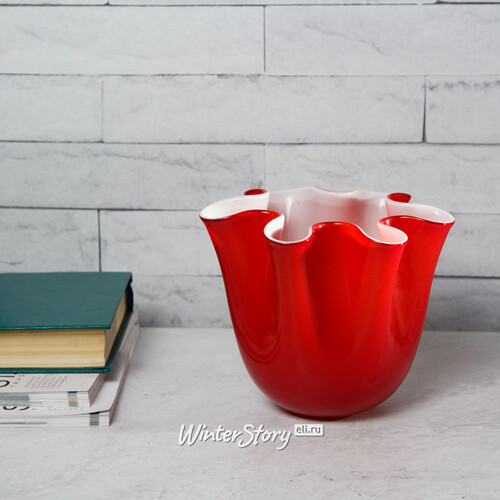 Декоративная ваза Алеберта 14 см красная EDG