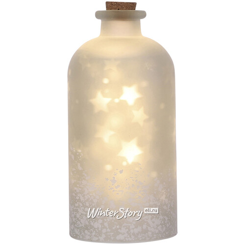 Декоративный светильник Dancing Stars 24 см, теплая белая LED подсветка, на батарейках, стекло Edelman