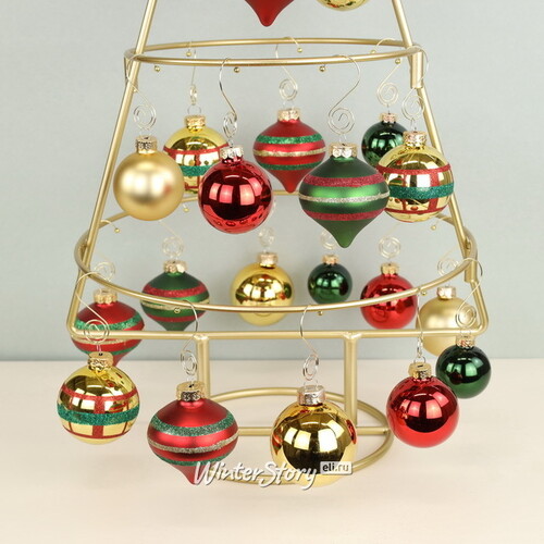 Набор стеклянных шаров Christmas Candy: Рождественский, 4-6 см, 20 шт Kaemingk
