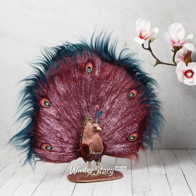 Декоративная фигура Императорский Павлин Илларио - Сады Альгамбры 48 см Noel Collection (Katherine’s Style)